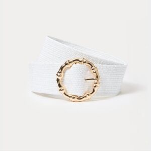 Lilly Pulitzer Arta Belt White Gold NWT L/XL